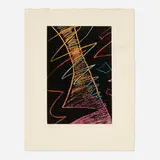 Man Ray, On the Moon, 1967, etching and aquatint in colors on Lana