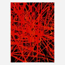 Peter Hildebrand, Weeping Willow (from the Twoandthreezeros: Exit Art portfolio), 2000-01, screenprint in colors on hand-painted Coventry rag