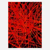 Peter Hildebrand, Weeping Willow (from the Twoandthreezeros: Exit Art portfolio), 2000-01, screenprint in colors on hand-painted Coventry rag