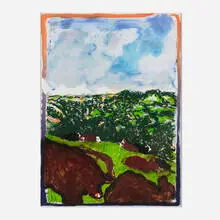 Malcolm Morley, Devonshire Bullocks, 1982, lithograph in colors
