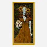 Chuck Sperry, Danaïde, 2025, screenprint in colors on metallic gold paper