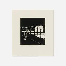 Untitled (House) by Alex Katz, 2001, linocut on Somerset, sold Mar 2026