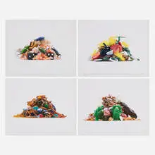 Vik Muniz, Mounds (Placemats), 2005, laminated offset lithograph in colors