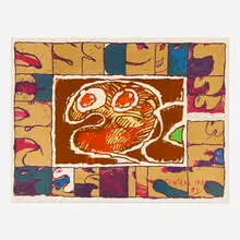 Pierre Alechinsky, Central Park (from the An American Portrait 1776-1976 portfolio), 1975, lithograph in colors