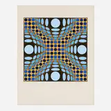 Victor Vasarely, Pengo-Z (from the An American Portrait, 1776-1976 portfolio), 1975, screenprint in colors