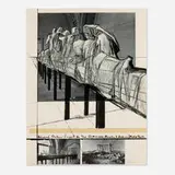 Christo, Wrapped Statues (Project for Der Glyptotek in Munich Aegean Temple), 1988, screenprint in colors with offset lithograph collage on Arches Cover