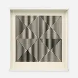 Jean-Pierre Yvaral, Structure Acceleree C, 1970, screenprint on metal, nylon filament