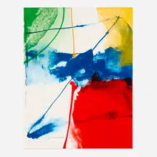 Sheffield Blue by Paul Jenkins, 1981, lithograph in colors, sold Mar 2026