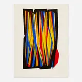 William Gear, Caged Stripes, 1967, lithograph in colors