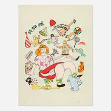 Les jouets by Niki de Saint Phalle, 1993, lithograph in colors on Vélin d'Arches, sold Mar 2026