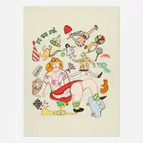 Niki de Saint Phalle, Les jouets, 1993, lithograph in colors on Vélin d'Arches