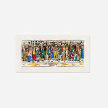 James Rizzi, In Line, 1988, 3-D screenprint and offset lithograph in colors with hand-colored additions