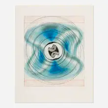 John Newman, Spin Cloud, 1990, etching, aquatint and drypoint in colors