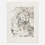 Red Grooms, Manet/Romance, 1976, etching on BFK Rives
