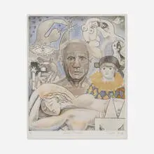Charles Bragg, Pablo Picasso, etching and aquatint in colors