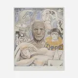Charles Bragg, Pablo Picasso, etching and aquatint in colors