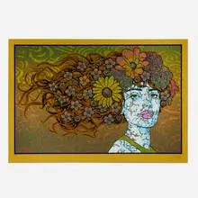 Chuck Sperry, Pneuma, 2024, screenprint in colors on metallic gold paper
