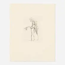 John Currin, The Beggars Alms (for Parkett no. 65), 2002, etching with aquatint, sugarlift, spit bite, and drypoint on Somerset papersoft white textured