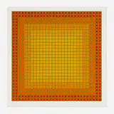 Julian Stanczak, Let It Be Orange, 1981, screenprint in colors