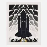 Roger Brown, Cathedrals of Space, 1983, lithograph and screenprint in colors