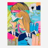 Pose, Bound (2nd Edition), 2020, screenprint in colors on Mohawk Superfine