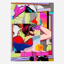 Pose, Sill, 2018, screenprint in colors on Mohawk Superfine