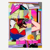 Pose, Sill, 2018, screenprint in colors on Mohawk Superfine