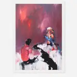 Ian Francis, Paris Hilton: Alas My Love! For We Are Separated By A Dark River! Paris Hilton’s Lover: If I Were You, I’d Probably Do The Same Things You Do, 2008, archival pigment print on Somerset Velvet