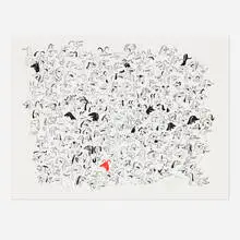 Jay Howell, Dogs, screenprint in colors