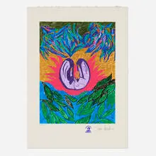 Jimi Hendrix, The Prayer, screenprint in colors on Arches