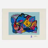 Jimi Hendrix, Genesis, 1969, screenprint in colors on Arches