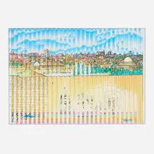 Jerusalem 3000 by Yaacov Agam, Multigraph in colors in artist-made frame, sold Mar 2026