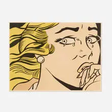 Roy Lichtenstein, Crying Girl, 1963, offset lithograph in colors (mailer)