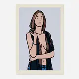 Julian Opie, Ruth Smoking 5 (from the Twenty-Six Portraits series), 2006, Lambda print in colors on Fujicolor digital archival
