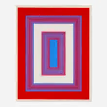 Red, White and Blue (from the 1776 USA 1976: Bicentennial Prints portfolio) by Richard Anuszkiewicz, screenprint in colors on Arches, sold Mar 2026