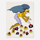 Peter Max, Flowering Angel, c. 1976, screenprint in colors