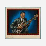 Robert Crumb, B.B. King, 2002, screenprint in colors on BFK Rives