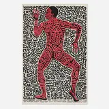 Keith Haring, Tony Shafrazi exhibition poster, 1983, offset lithograph in colors