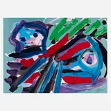 Karel Appel, Walking With My Bird, 1979, lithograph on Arches
