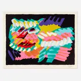 Karel Appel, Pink Cat (from the Cats portfolio), 1979, lithograph in colors