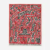 Keith Haring, Fun Gallery exhibition poster, 1983, lithograph in colors