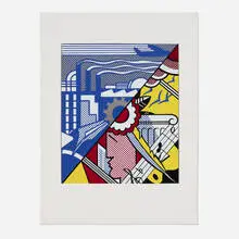 Roy Lichtenstein, Industry and the Arts (I), 1969, screenprint in colors on aluminum with C.M. Fabriano – 100/100 Cotone paper mat