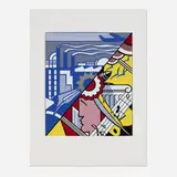 Roy Lichtenstein, Industry and the Arts (I), 1969, screenprint in colors on aluminum with C.M. Fabriano – 100/100 Cotone paper mat