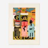 Romare Bearden, Firebirds, 1979, lithograph in colors on Arches
