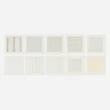 Agnes Martin, Paintings and Drawings: Stedelijk Museum Portfolio, 1991, lithograph on vellum parchment, book