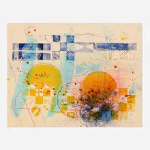 Magic Circle by Sam Middleton, 1978, lithograph in colors, sold Nov 2024