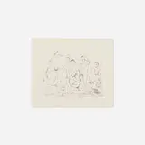 Paul Cézanne, Les baigneurs (petit planche) (first state), c. 1897, lithograph on Chine volant paper