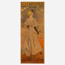 Ferdinand Bac, Ambassadeurs / Yvette Guilbert, 1895, lithograph in colors laid to linen