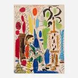 Pablo Picasso, L'Atelier de Cannes (Cannes Studio) (cover for Ces peintres nos amis vol. II), lithograph in colors