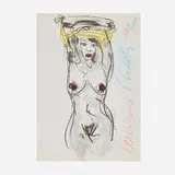 Luciano Castelli, Untitled (Nude), lithograph in colors